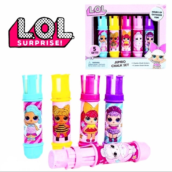 NWT LOL Surprise 5pc Jumbo Chalk Set - Picture 1 of 9
